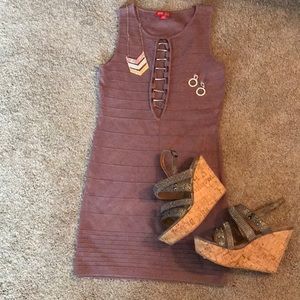 Gorgeous Taupe Paris Fashion Bandage Dress